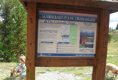 Marshall Pass Trailhead Sign
